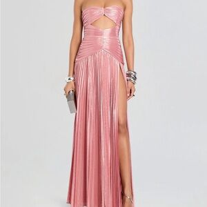 Retrofete Strapless Pink Gown
